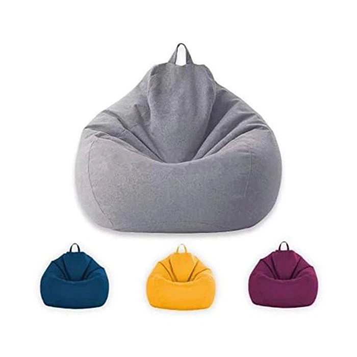 Funda para silla tipo puf plegable gris