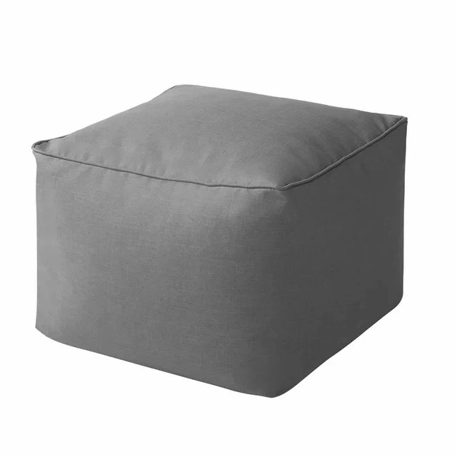 Funda para sofá tipo puf cuadrado gris