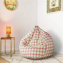 Funda para silla tipo puf con estampado interior