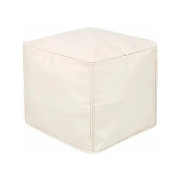 Funda de sofá tipo puf cuadrada de lino