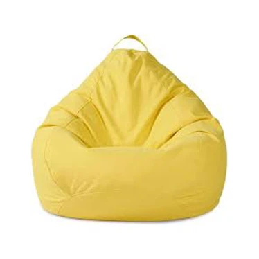 Funda para silla tipo puf de exterior amarilla