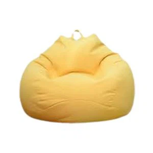 Funda para silla tipo puf plegable amarilla